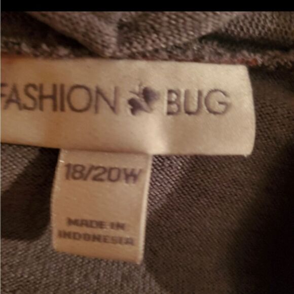 FASHION Bug 18 20 plus size grey gray cardigan lightweight any season open front - Picture 4 of 4